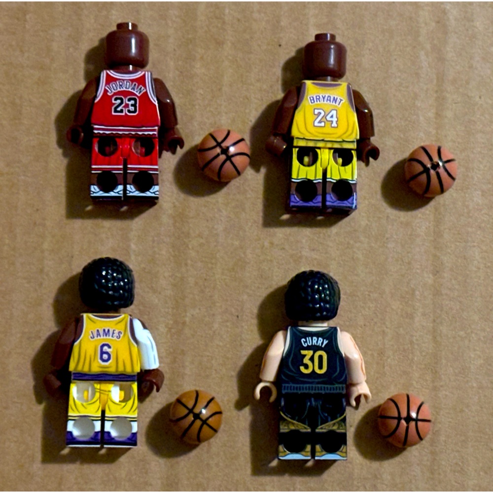 All 4 Michael Jordan Kobe Bryant Lebron James NBA Basketball Figures - Picture 2 of 2